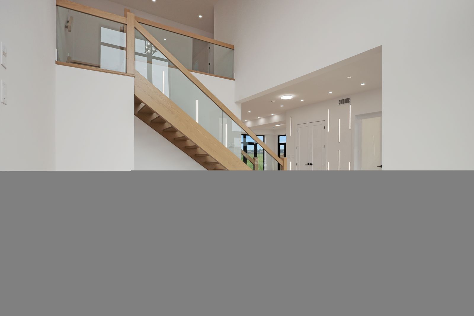 Sculptural staircase in a completed Carnaby home
