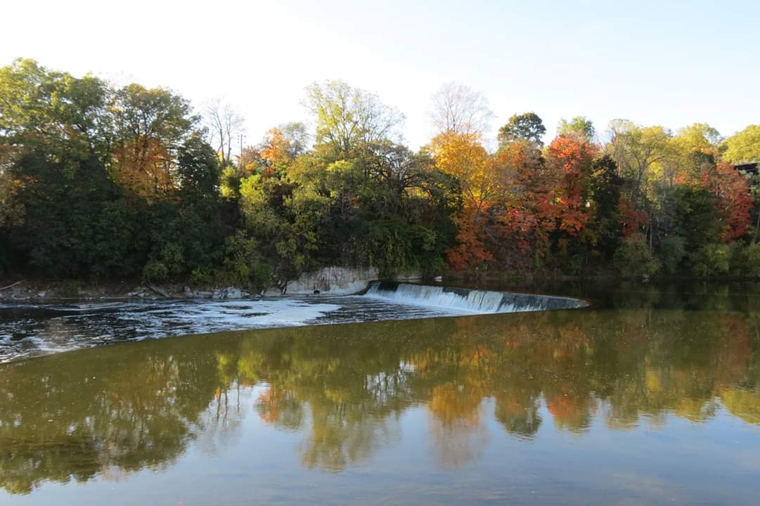 Penman's Dam on the Grand River at Paris, Ontario, in the fall