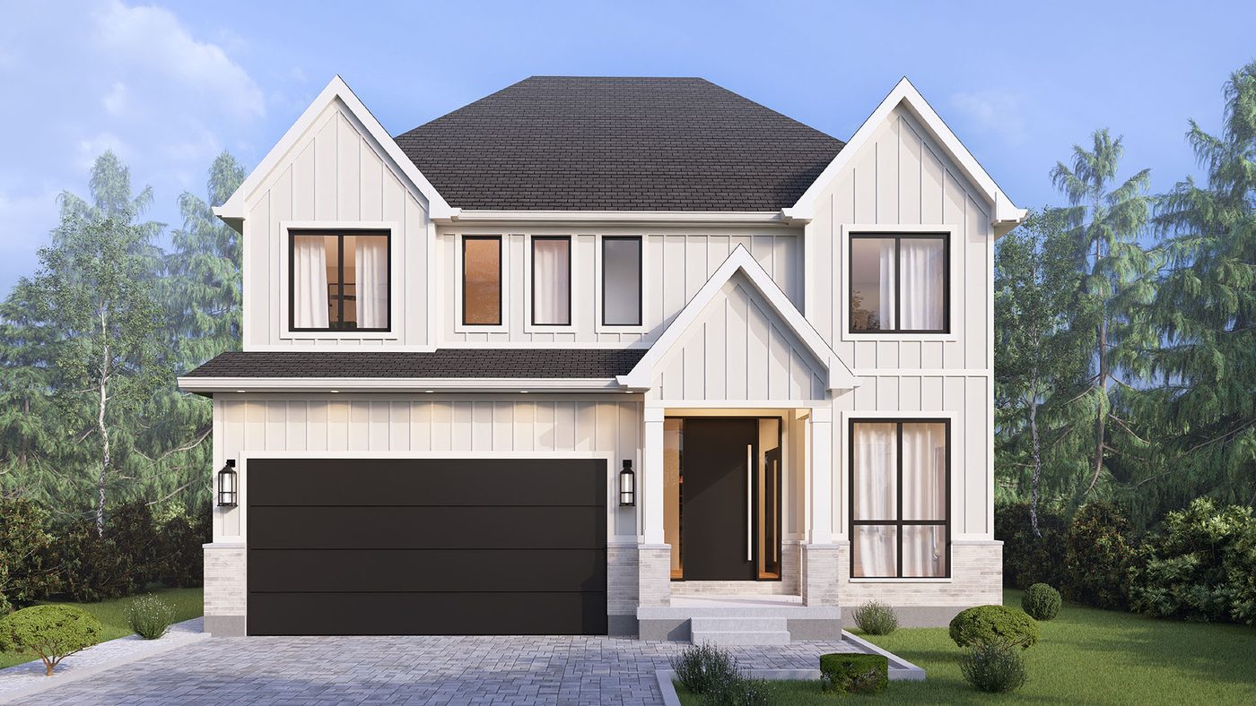 The Daisy modern farmhouse rendering